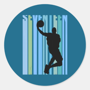 Adesivo Basquete retro masculino de 17 anos meninos adoles