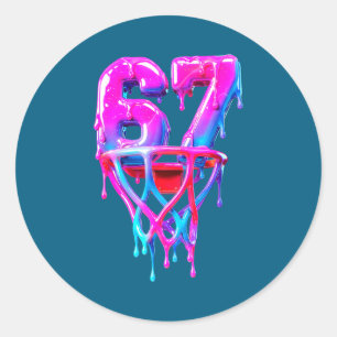 Adesivo Basquete Retrô Six 67 Seven Drip