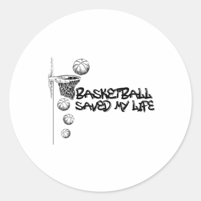 Adesivo Basquete Salvou Minha Vida (Frente)