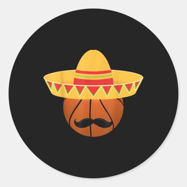 Adesivo Basquete Sombrero Para Cinco De Mayo Fiesta Celeb (Frente)