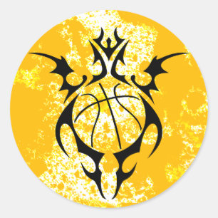 Adesivo basquete. tribal.