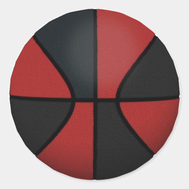 Adesivo Basquete vermelho e preto: (Frente)
