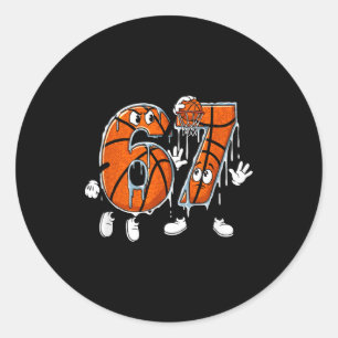 Adesivo Basquetebol 67 Seis Sete Meme Legal 6 7 Gotejament