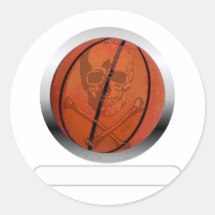Adesivo Basquetebol com o crânio personalizado