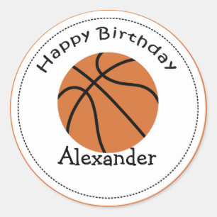 Adesivo Basquetebol customizável de 20 chapéus de coco d