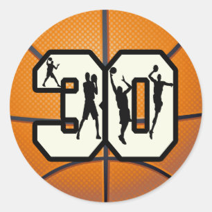 Adesivo Basquetebol do número 30