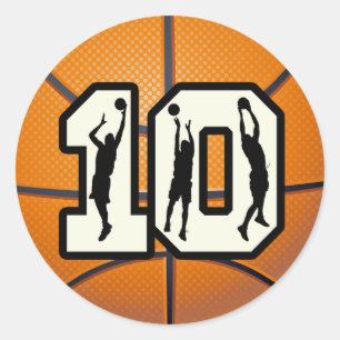 Adesivo Basquetebol e jogadores do número 10