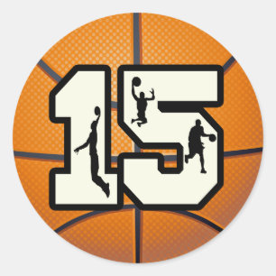 Adesivo Basquetebol e jogadores do número 15