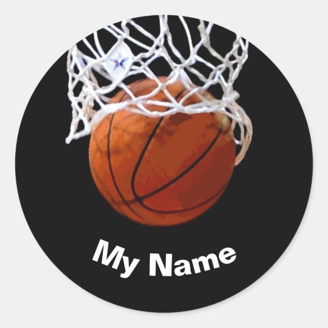 Adesivo Basquetebol Seu Nome Personalizado (Frente)