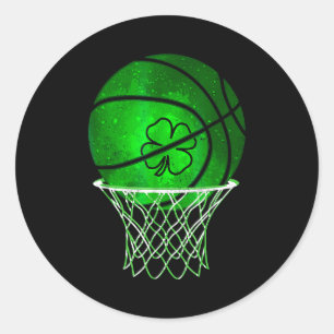 Adesivo Basquetebol Shamrock Trevo da Sorte Irlandês St Pa