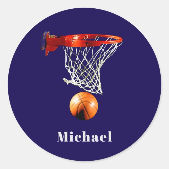 Adesivo Basquetebol Substitua pelo Seu Nome (Frente)