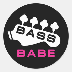 Adesivo Bass Babe Gift Para Garota assiste