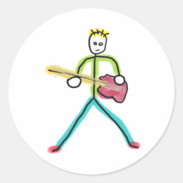Adesivo Bass Guitar Stickman