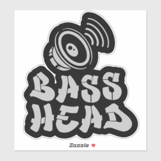 Adesivo BASS HEAD black/grey