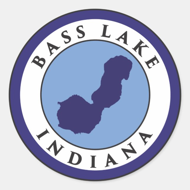 Adesivo Bass Lake, Indiana (Frente)