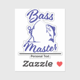 Adesivo Bass Master Stick Man illustration, personalize