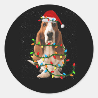 Adesivo basset hound christmas engraçado basset hound dog 