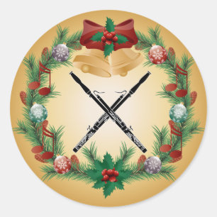 Adesivo Bassoon Music Wreath Gift