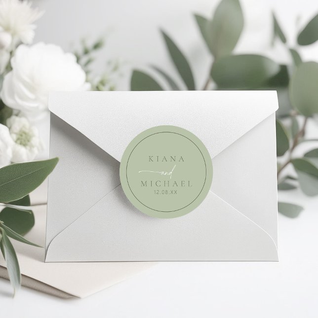 Adesivo Basta Casamento Chic Sage/Moss Green ID1046 (Criador carregado)