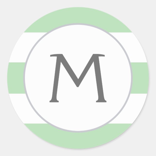 Adesivo Basta stripes Monogramas Vinhetas / Mint (Frente)