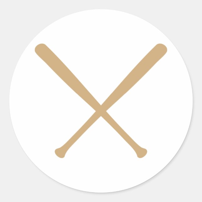 Adesivo bastões de beisebol cruzados (Frente)