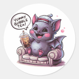 Adesivo Bat Adorável de Cartoon: Cozy, Kawaii Vibes