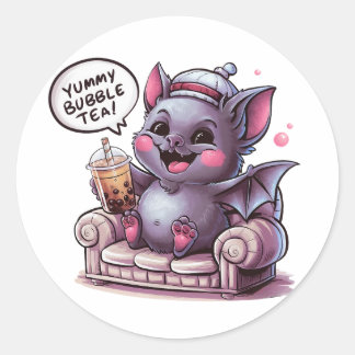 Adesivo Bat Adorável de Cartoon: Cozy, Kawaii Vibes