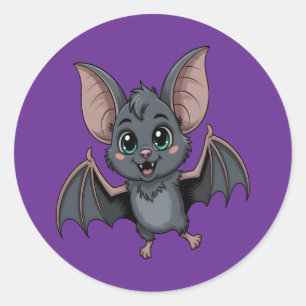 Adesivo Bat Adorável de Gótico Pastel com Cartografia de O