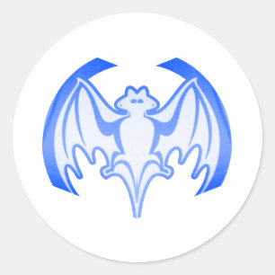 Adesivo Bat Blue Inv The MUSEUM Zazzle Gifts