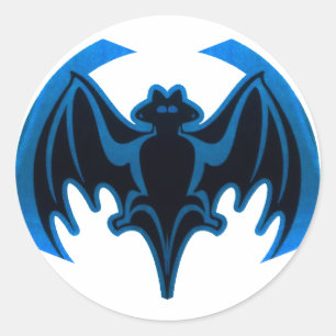 Adesivo Bat Blue O MUSEUM Zazzle dá presentes