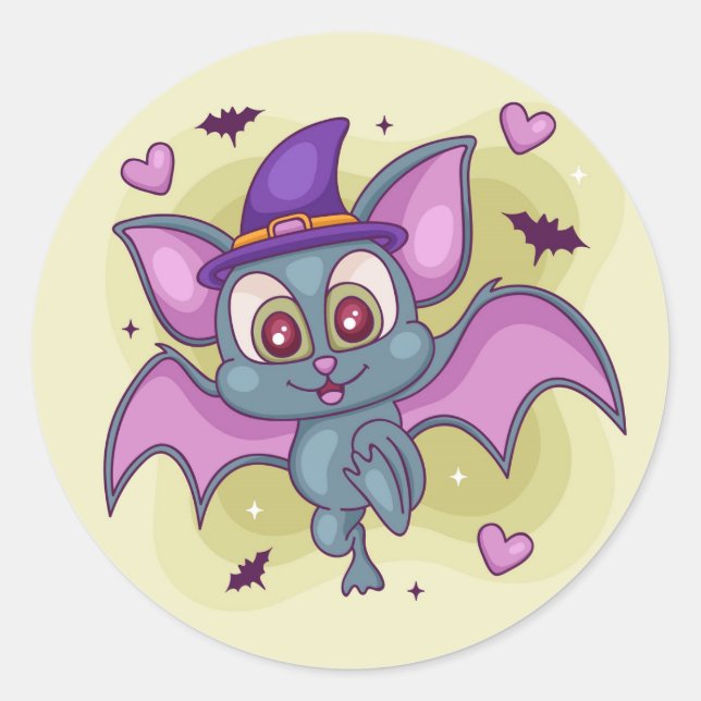 Adesivo Bat Bonito do Halloween (Frente)