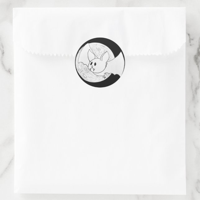 Adesivo Bat Bonito e Halloween da Lua Cheia (Bolsa)