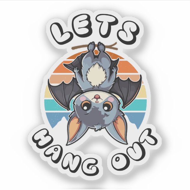 Adesivo Bat Bonito Travando e Retrospectivo Sunset | Vamos (Frente)