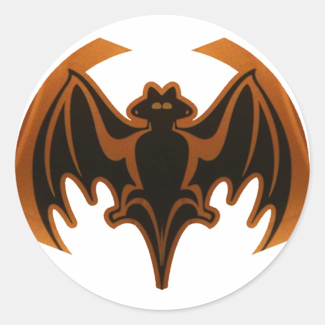 Adesivo Bat Brown O MUSEUM Zazzle dá presentes (Frente)