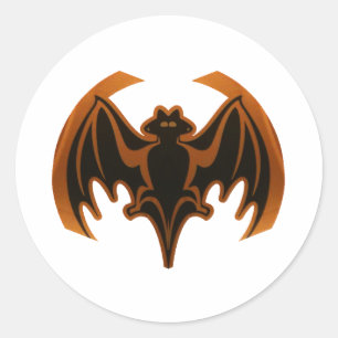 Adesivo Bat Brown O MUSEUM Zazzle dá presentes