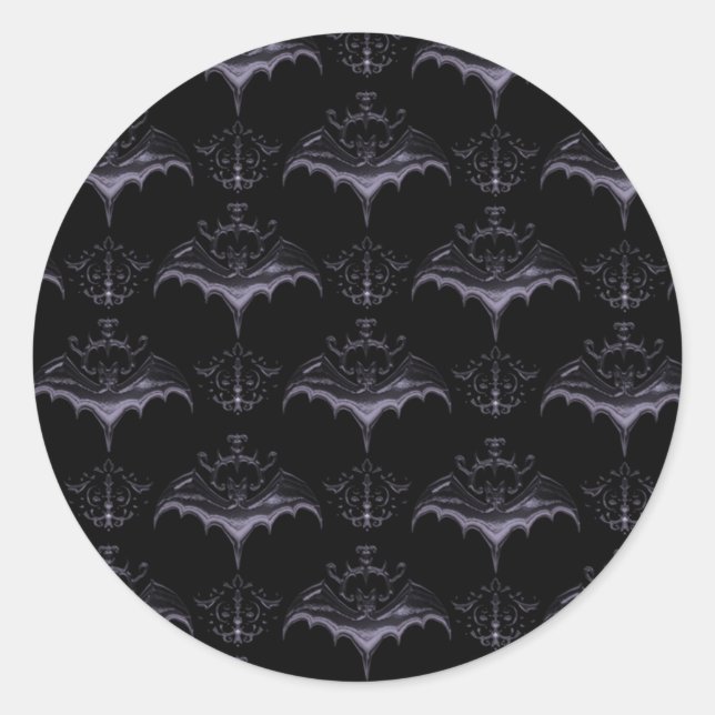 Adesivo Bat Damask Stickers - Lilás Francês Pálido (Frente)