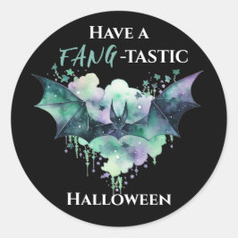 Adesivo Bat de Halloween Fang-Tastic