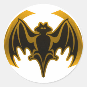 Adesivo Bat Dourado O MUSEUM Zazzle Dons