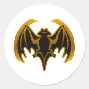 Adesivo Bat Dourado O MUSEUM Zazzle Dons