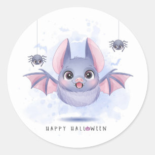 Adesivo Bat e aranhas do Dia das Bruxas