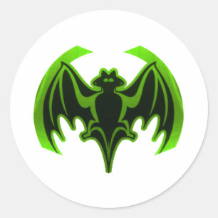 Adesivo Bat Green MUSEUM Zazzle Gifts