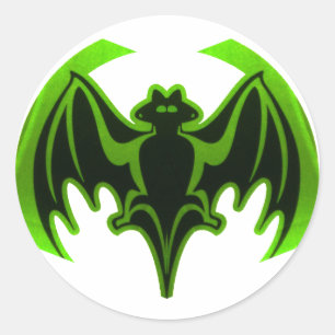 Adesivo Bat Green MUSEUM Zazzle Gifts