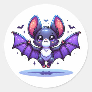 Adesivo Bat Halloween Cute Chibi