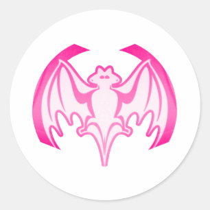 Adesivo Bat Magenta Inv The MUSEUM Zazzle Gifts