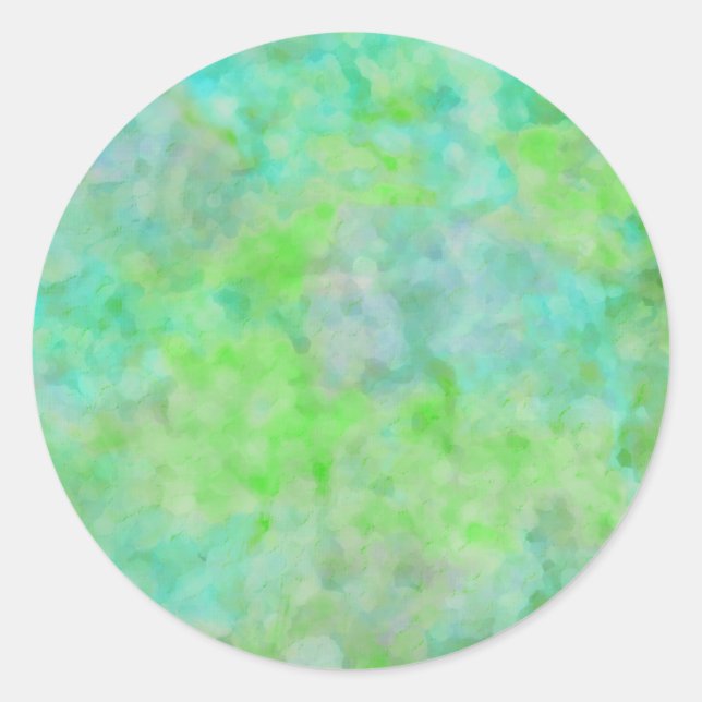 Adesivo Bat Mitzvah Design abstrato em Aqua (Frente)