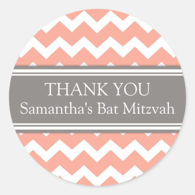 Adesivo Bat Mitzvah Obrigado Nome Personalizado Favorecer  (Frente)