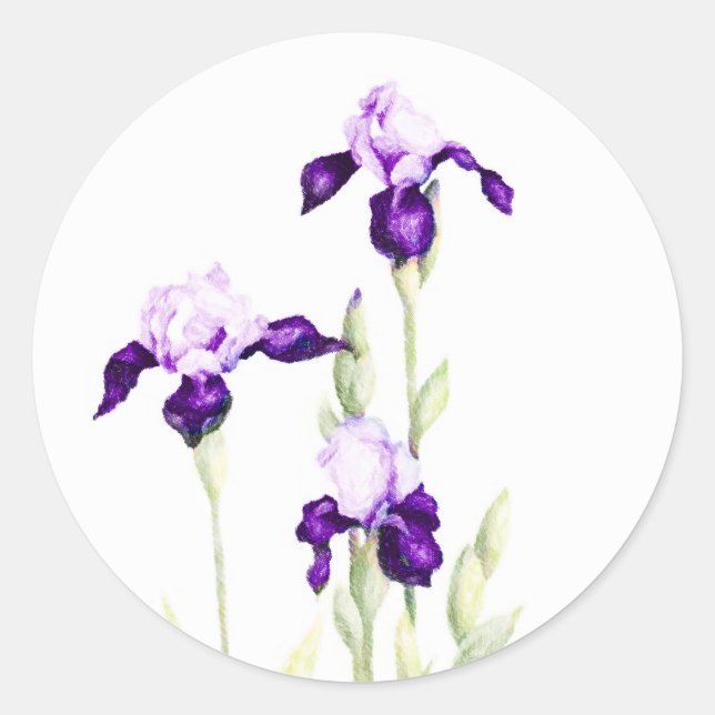 Adesivo Bat Mitzvah Purple Irises (Frente)