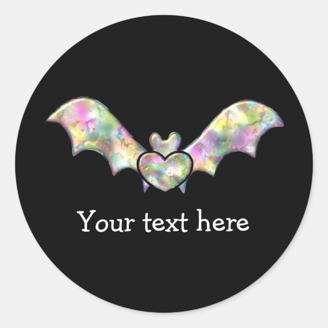 Adesivo Bat Negro e Bat do Halloween Personalizado pelo Co (Frente)