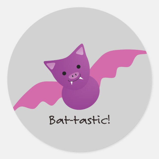 Adesivo Bat Rosa Batástico Bonito (Frente)