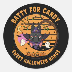 Adesivo Bat Sticker Bonito do Halloween com Fantasmas e Bo